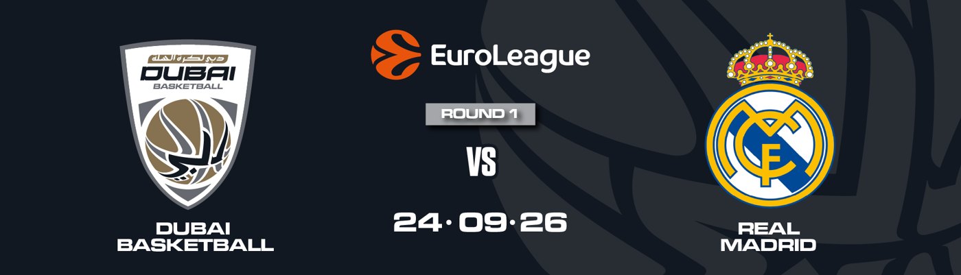 DUBAI BASKETBALL VS REAL MADRID official event poster